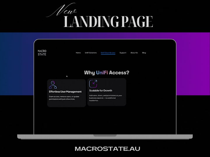 Cover image for UniFi Door Access Solution Page – Webflow Design & Development
