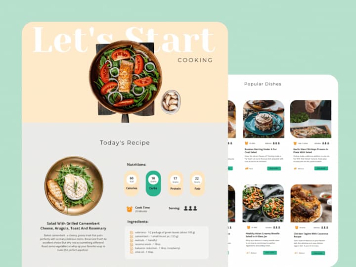 Cover image for Recipe Website Design - Showit