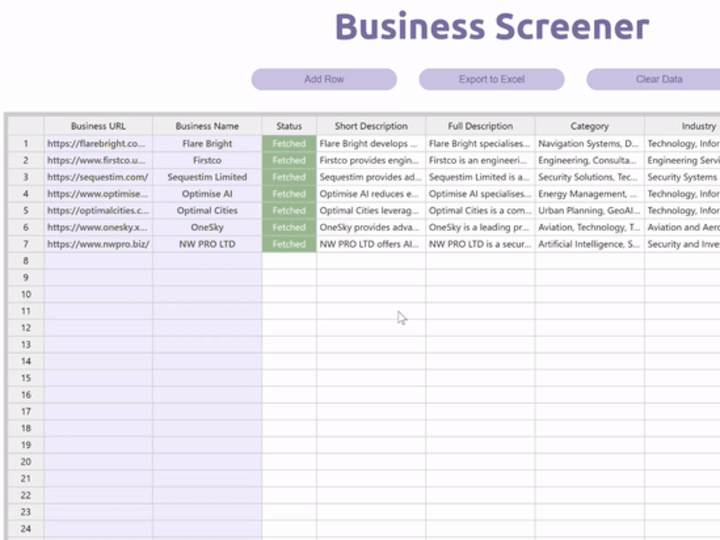 Cover image for AI Business Screener Web Application