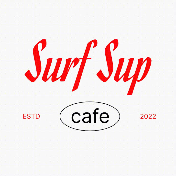 Cover image for Surf Sup Branding & Menu Design☕️