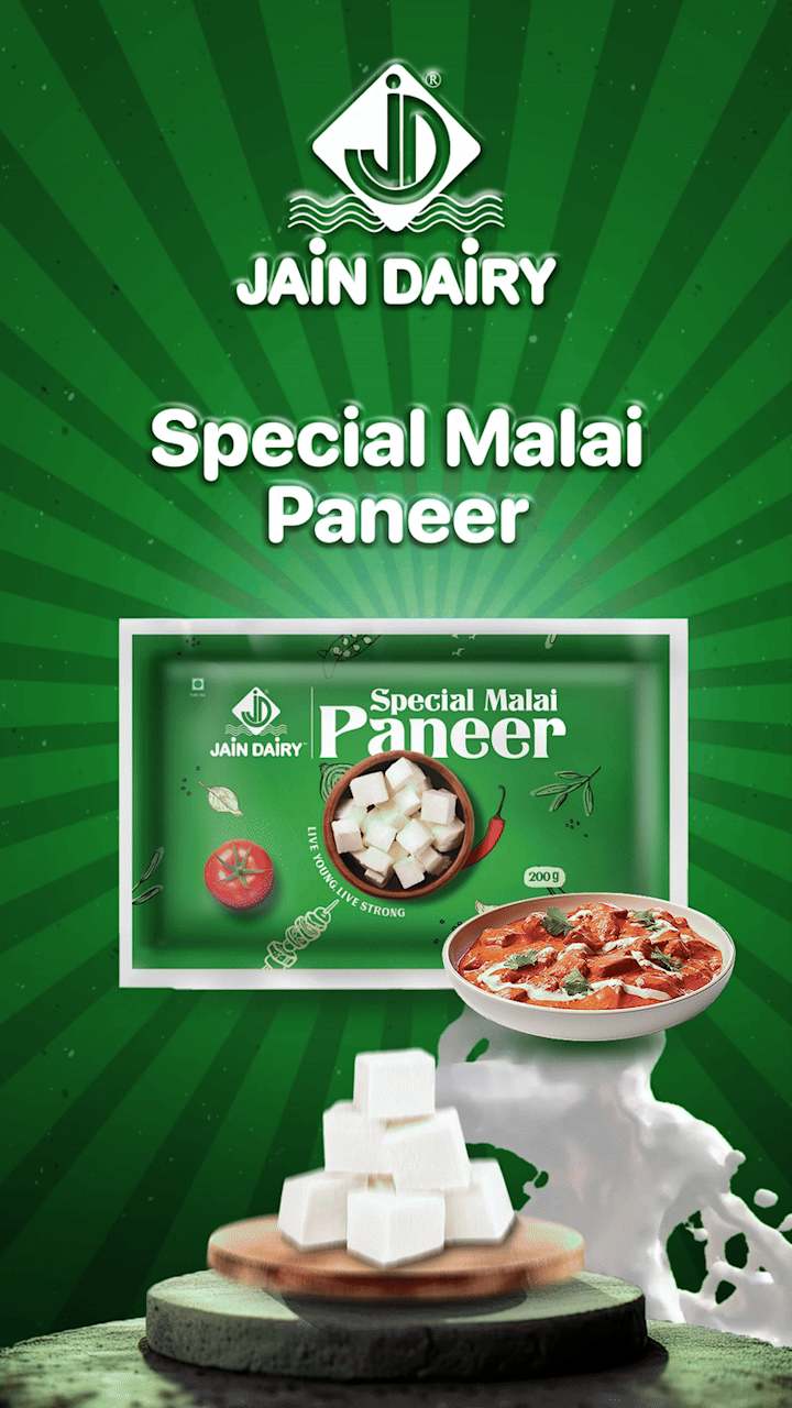 Cover image for Special Malai Paneer Project for Jain Dairy