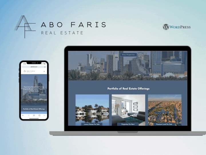 Cover image for Website Design + Branding | ABO FARIS Real Estate 🇸🇦 