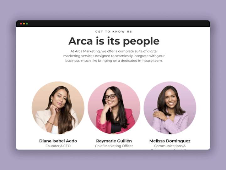 Cover image for Arca Marketing Website Redesign