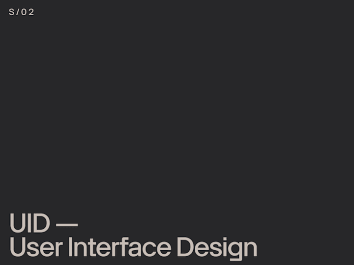 Cover image for User Interface Design — UID