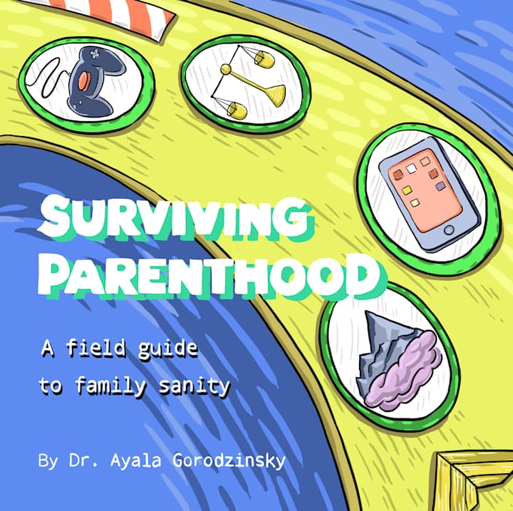 Cover image for Book Illustration:Surviving Parenthood