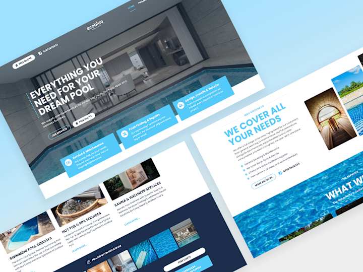 Cover image for Brand Website: EcoBlue Pool & Spa