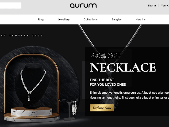 Cover image for Aurum - Jewelry Shopify Website