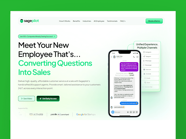 Cover image for Sagepilot.Ai Landing Page Revamp