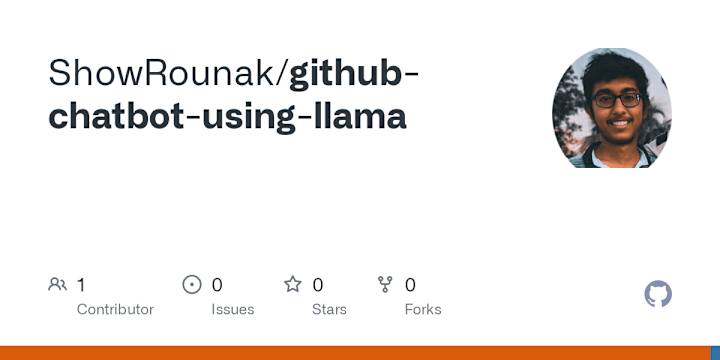 Cover image for ShowRounak/github-chatbot-using-llama