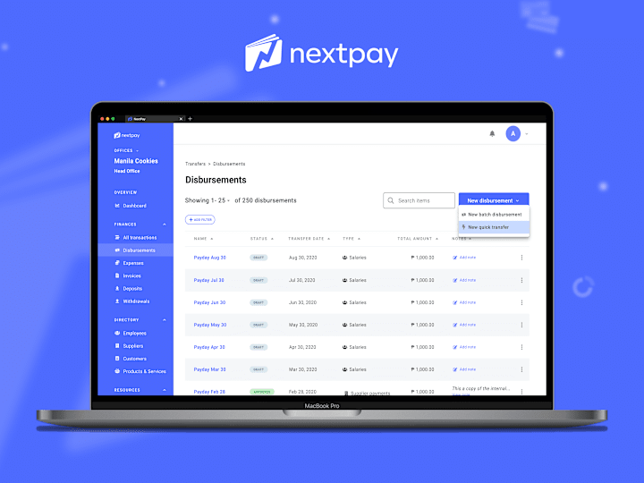 Cover image for Quick Transfer via NextPay YC W21