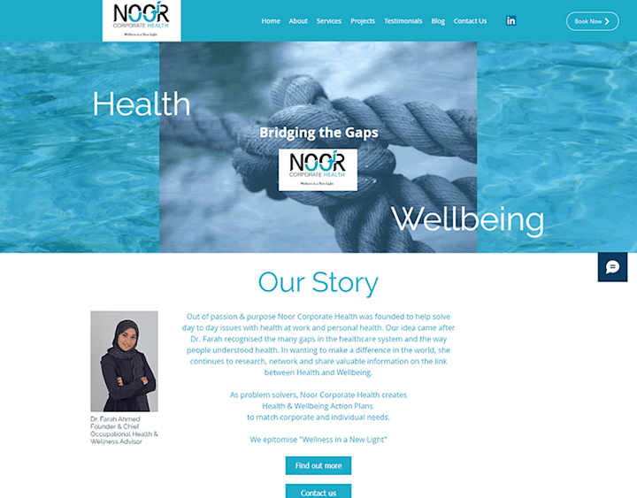 Cover image for Noor Corporate Health Website :: Behance