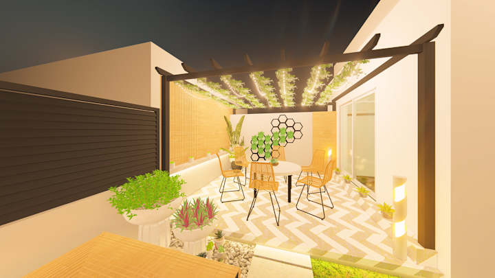 Cover image for roof top landscape 3d renders :: Behance