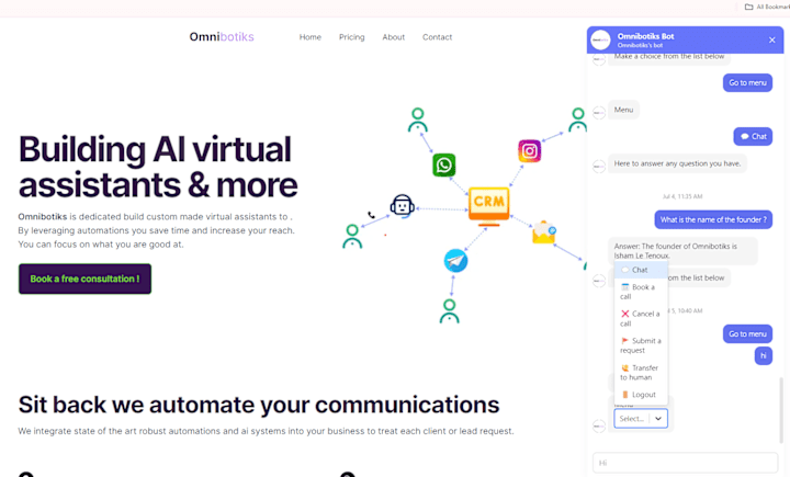 Cover image for Advanced Chatbot for Customer Service