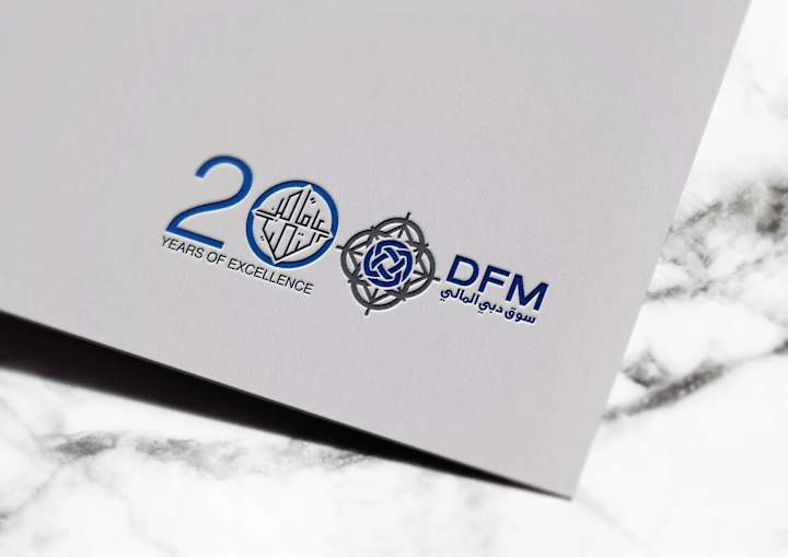 Cover image for 20th Anniversary logo design for Dubai Financial Market