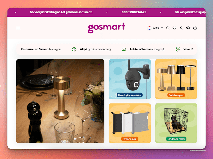 Cover image for GoSmart E-commerce Webshop