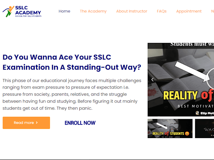Cover image for SSLC Academy website