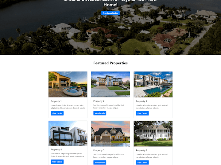 Cover image for Real Estate Landing Page