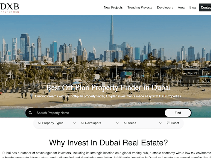 Cover image for Website Strategy & Development for DXB Properties