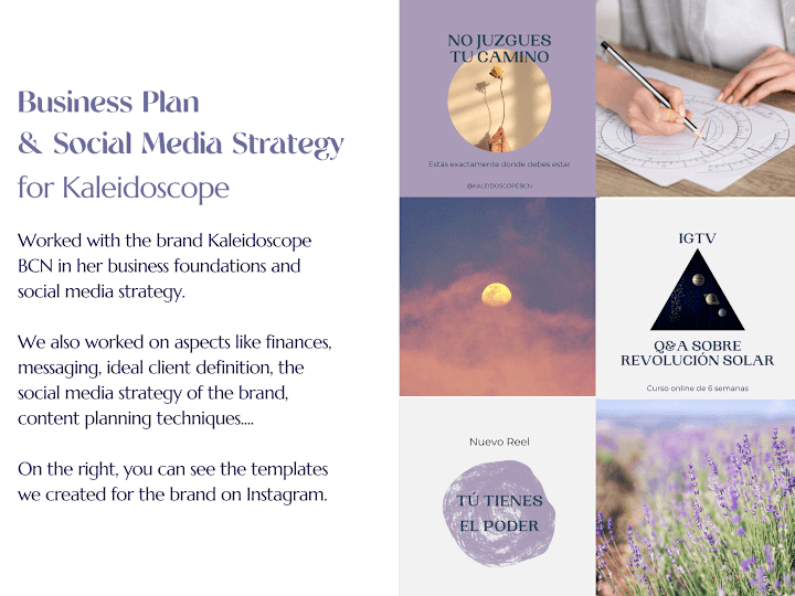 Cover image for Business Plan
& Social Media Strategy
for Kaleidoscope