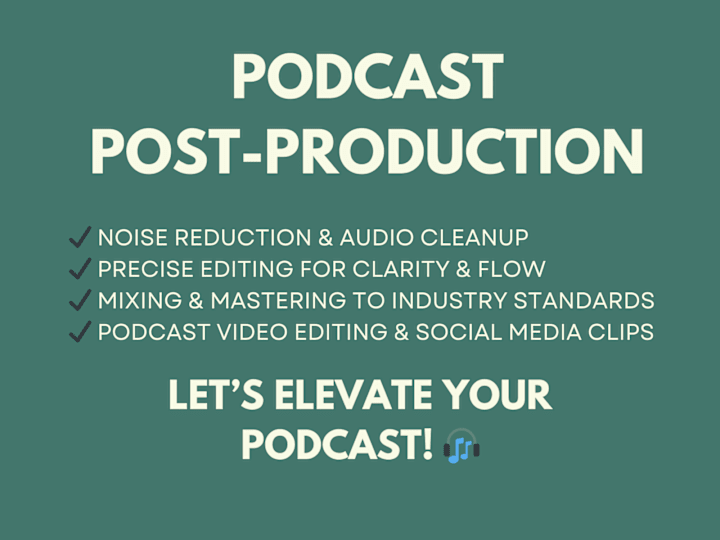 Cover image for Comprehensive Podcast Production, Editing & Growth Services