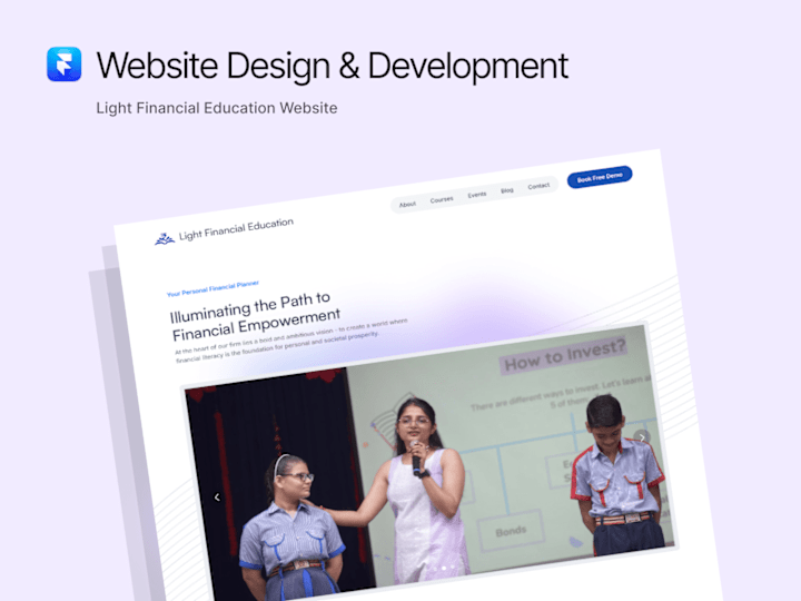 Cover image for Light Financial Education Website Development (Framer)