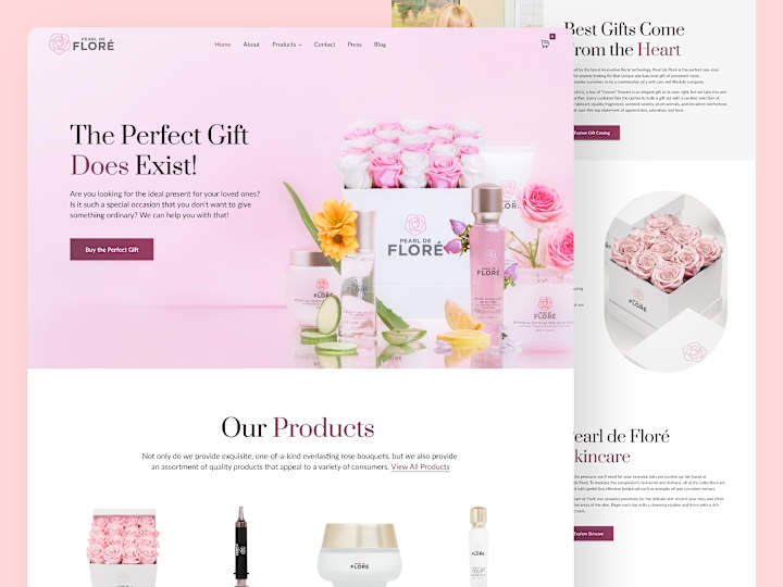 Cover image for Pearl de Floré - Website Redesign Concept