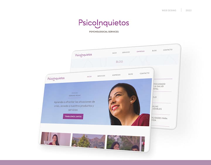Cover image for Web design Psicoinquietos on Behance