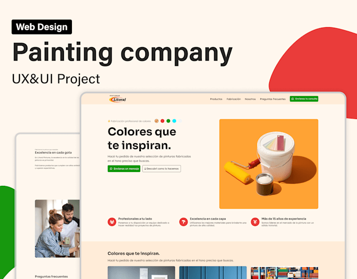 Cover image for UX/UI Design for a Painting company - Landing Page
