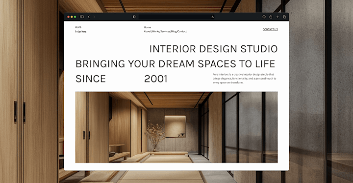 Cover image for Interior Studio | UX/UI Design | Website