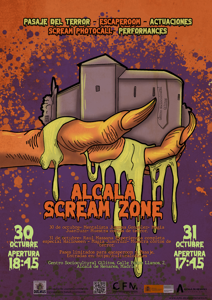 Cover image for Scream zone promo sign