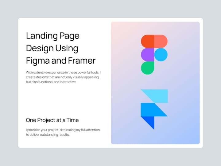 Cover image for Landing Page Design Using Figma and Framer