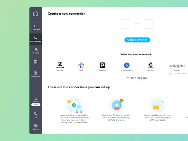 Cover image for Marketing Automation flow - connection setup | SAAS CRM