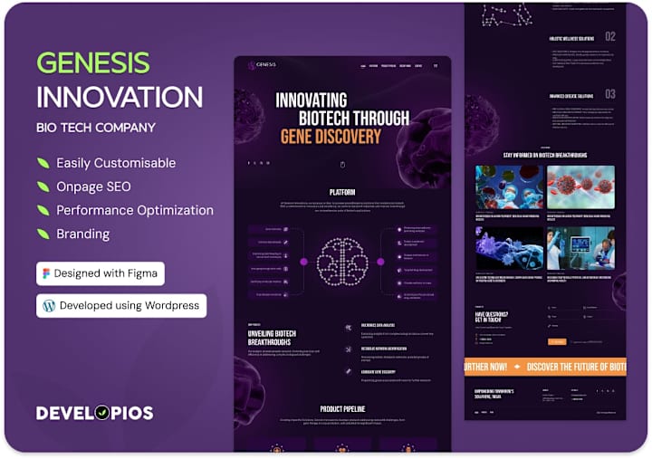 Cover image for Genesis Innovation  | Biotech website