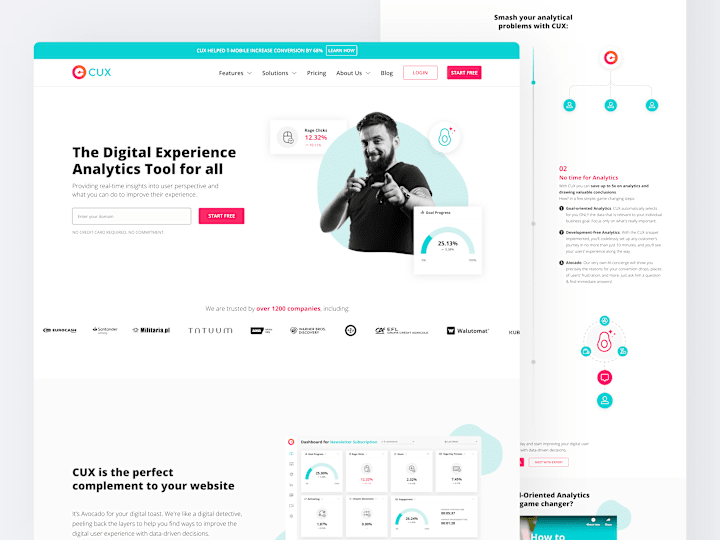 Cover image for CUX - Website Homepage Redesign
