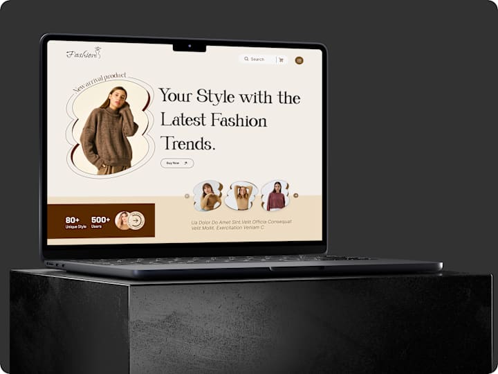 Cover image for Fashion - e-commerce Landing Page design