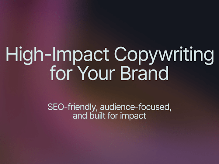 Cover image for Professional SEO-Copywriting for Websites, Blogs, Ads & More