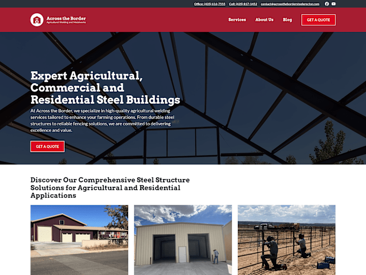 Cover image for Custom WordPress Website for Across the Border