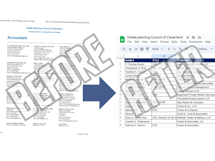 Cover image for Image to Text Data Entry/Sheet