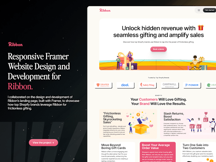 Cover image for Ribbon Landing Page Design and Development