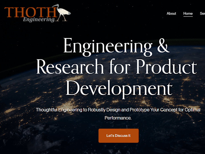 Cover image for Website Design + Technical Writing | Thoth Engineering