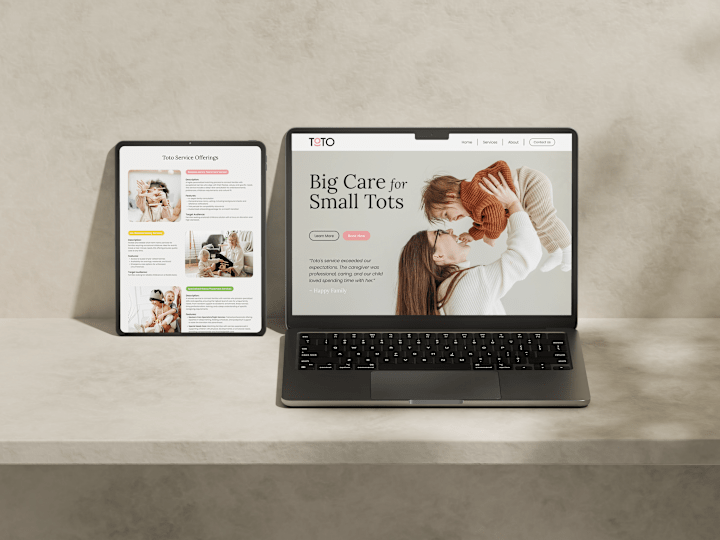 Cover image for Toto Nanny Placement Services | Branding + Website Design