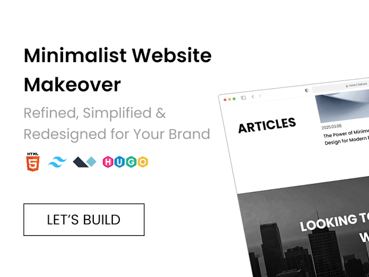 Cover image for Minimalist Website Makeover