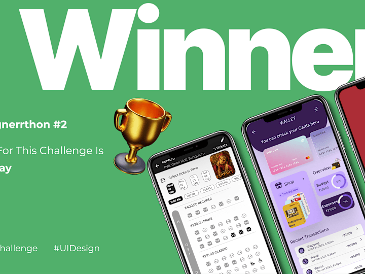 Cover image for 🏆WINNER Designerrthon #2 UI-UX Design Challenge :: Behance