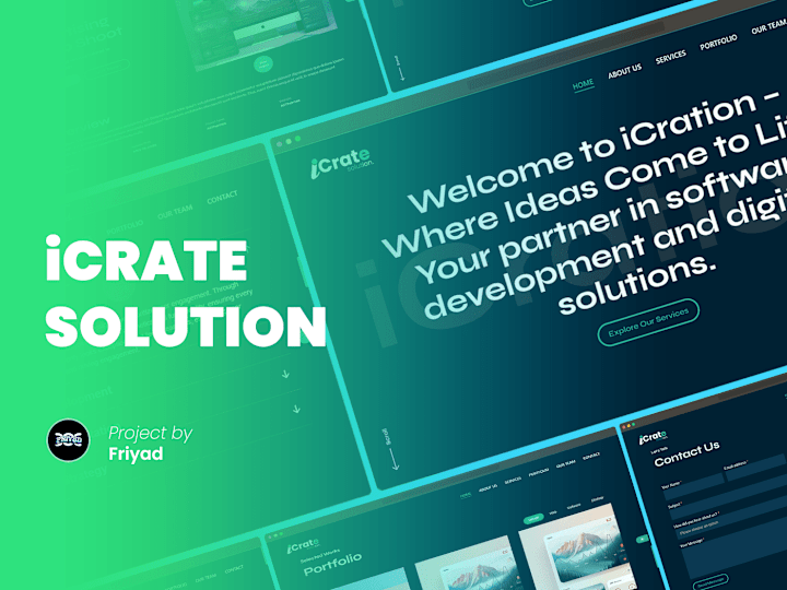 Cover image for iCrate Solution | Smooth Animated Portfolio Showcasing Website