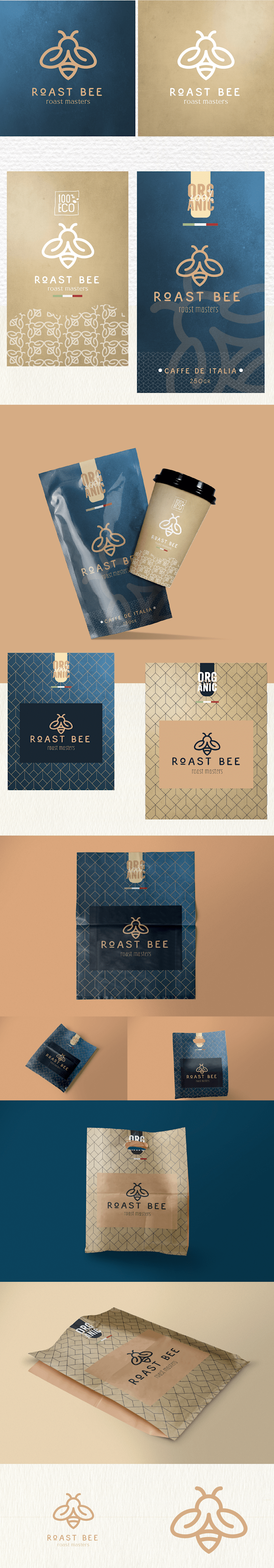 Cover image for Roast Bee Coffee Brand indentity & Brand Packaging Design