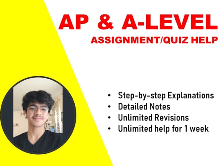 Cover image for AP and A-level Assignment/Homework help