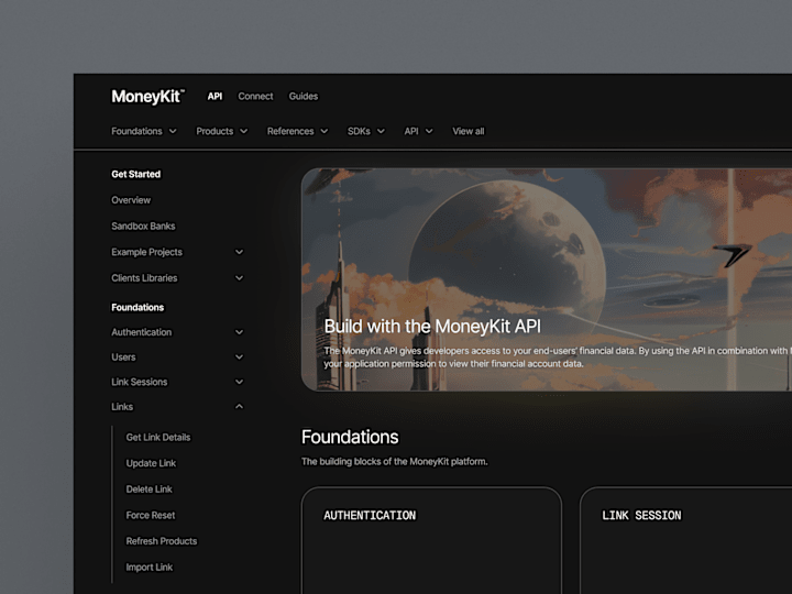 Cover image for Documentation Page - MoneyKit Redesign Concept