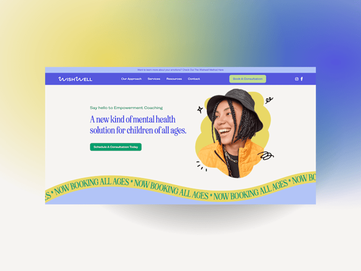 Cover image for WishWell: Children Mental Health Webflow Custom Site