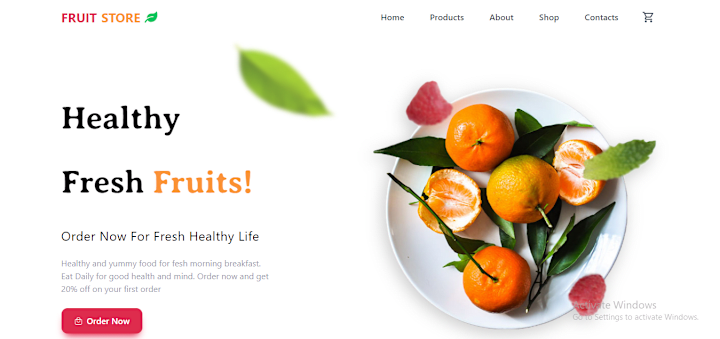 Cover image for Fresh Fruits ecommerce website