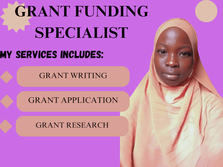 Cover image for I do grant research and write a compelling grant proposal